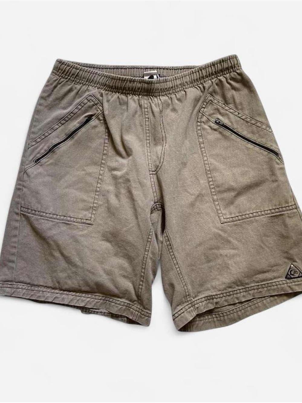 Vintage 1990s Men's Canari Casual Drawstring Shorts in tan men’s large